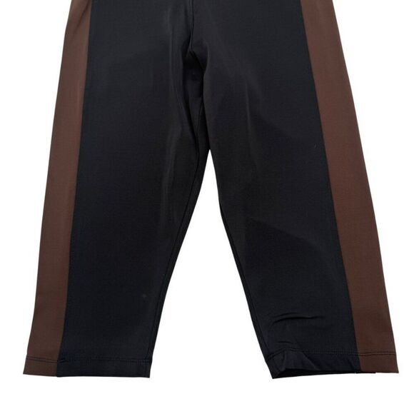 Olympia Zeus Biker Short Cropped Leggings Size Small Black Brown - Picture 4 of 9